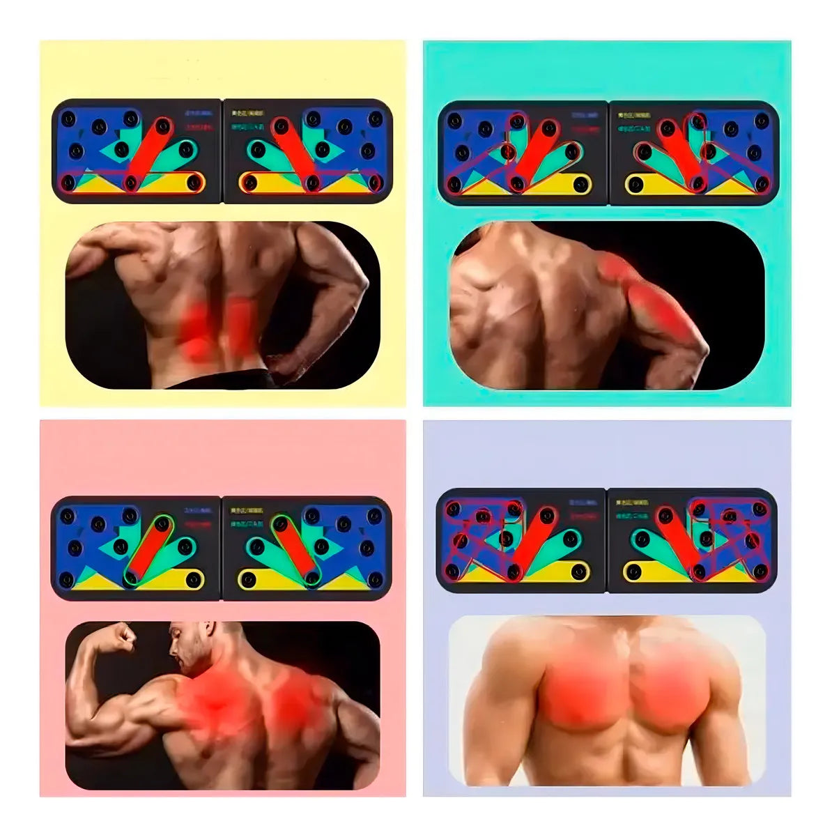 Tabla Push Up 9 en 1 con Código de Colores